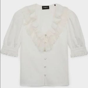 The Kooples white lace vintage blouse
